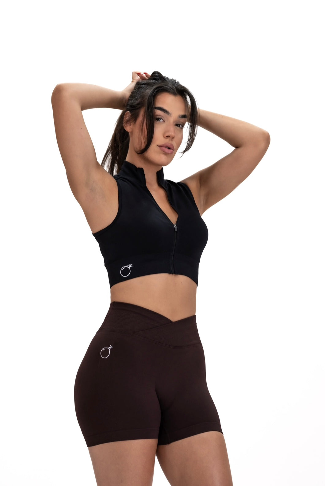 Boomy Zipper top-Crna